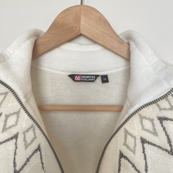 66 Degrees North Kaldi Wool Sweater Jacket Size M Medium - Picture 6 of 10